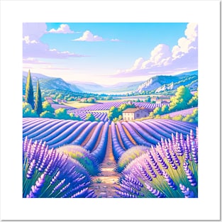 Lavender Fields in Provence France Posters and Art